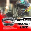 Helmet Lock Key Less 4 Digit Combination Code password changable Steel Cable Security Password Helmet Lock 1 Piece. 