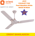 Orient Jazz Ceiling Fan (1400MM / 56") Pearl Metallic White Chrome. 