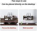 Router Shelf Wall Mount WiFi Router Storage Box Decorative Storage Rack, Router Storage Box, Mount for Bedroom, Living Room Office Use-6/12/8.