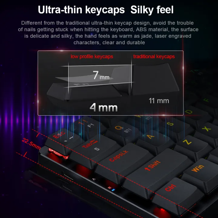 Top%20Pro%20K626P-KBS%20RGB%20Super%20slim%20Mechanical%20Gaming%20Keyboard%20USB%20Support%20Bluetooth%20wireless%202.4G%2078%20Keys%20for%20Compute%20-%20Image%204