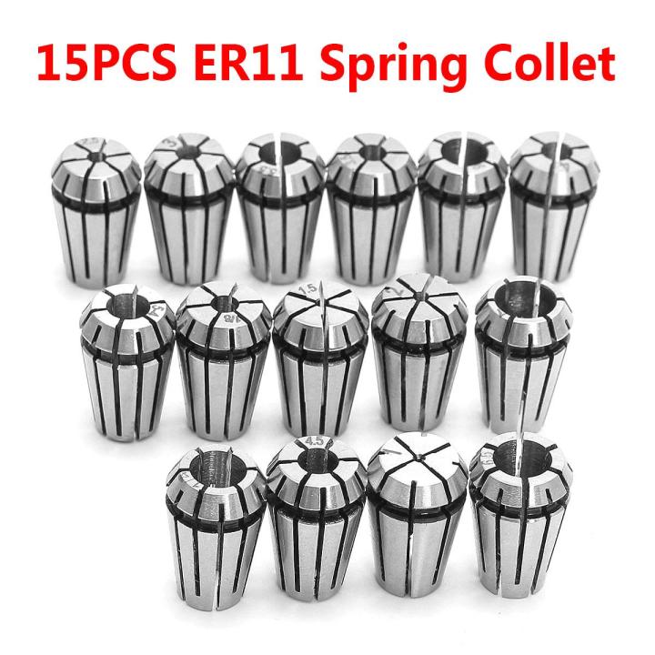 Nax 15Pcs Er11 Precision Spring Collet Set Milling Lathe Cnc Chuck Bit Holder Tool