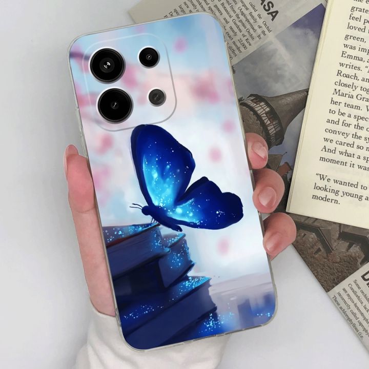 Phone%20Case%20For%20Xiaomi%20Redmi%20Note%2013%204G%20Back%20Cover%20Cute%20Cat%20Shockproof%20Transparent%20Silicone%20Matte%20TPU%20For%20Redmi%20Note%2013%20Pro%20Funda%20-%20Image%203