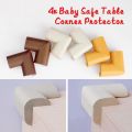 4 Pcs 1 Set Baby Safety Corner Silicon Bumper Furniture Guard / Furniture Conner Safety For Baby Child, Kids. Corner Protector( Soft & Comfortable) Import Form China. 