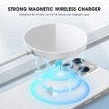 Universal Magnetic Wireless Charger for iPhone 12/13/14 Series, Fast Charging Pad with Smart Connectivity.