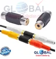 RCA female to female connector straight adapter. 2pcs. 