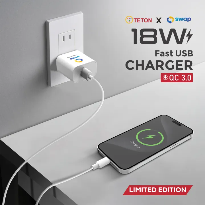 18W%20Fast%20Charger%20-%20Teton%20X%20SWAP%20Collab%20Limited%20Edition-%20USB%20Type-A%20Charger%20with%20USB%20Cable,%20Quick%20Charge%20Power%20Adapter%20for%20All%20Android%20Samsung%20and%20iphone%2016/15%20Mobile%20Devices%20-%20Image%204