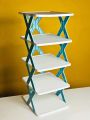 Foldable 5-Tier Plastic Shoe Storage Shelf. 