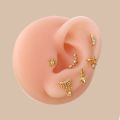 1Piece Zircon Stainless Steel Earrings for Women Earrings Jewelry Ear Cuffs Thick Rod Piercing Heart Spider Dangle Stud Earrings. 