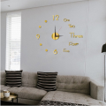 Creative 3D Acrylic Mirror Stickers Wall Clock DIY Digital Clock Quartz Needle Horloge Modern Design Living Room Home Decor 1Pcs. 