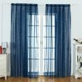 Star Print Tulle Curtains Window Drapes Sheer Purdah for Home Living Room.
