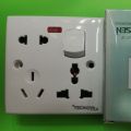 TECNOVA 6 Pin Multi Socket Universal Socket with Switch.