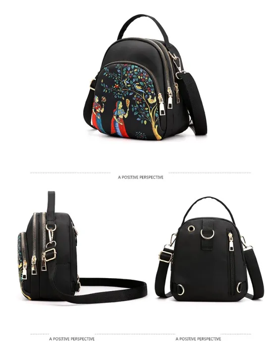 Girls%20Printing%20School%20Backpack,%20Large%20Capacity%20Nylon%20Rucksack%20Multilayer%20Crossbody%20&%20Shoulder%20Bags,%20Waterproof%20Travel%20Ladies%20Bags%20-%20Image%202