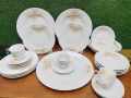 32 pieces dinner set Golden Sing for gift and home decoration. Ceramic Daining Set White Round.. 
