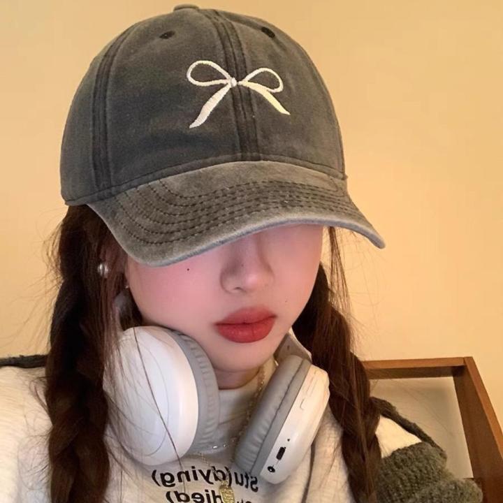 Breathable%20Bow%20Embroidered%20Baseball%20Hat%20Lightweight%20Adjustable%20Sunscreen%20Vintage%20Baseball%20Cap%20Embroidered%20Soft%20Top%20Sunproof%20Cap%20for%20Travel%20Hat%20Outdoor%20Sun%20Shade%20Women's%20Cap%20Daily%20Wear%20Streetwear%20-%20Image%206