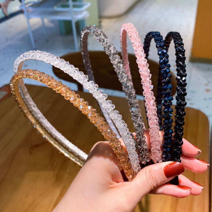 Hair Accessory Crystal Beaded Hair Band Lady Woman Hair Accessories For Girls