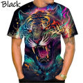 New Colorful Animal 3D Printing T-shirt Tiger Panda Dinosaur And Many Other Ai Animal Fashion Unisex Hip-hop Short-sleeve Tshirt. 