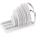 Simple Houseware Plate Drying Rack with Drainboard, Chrome-Single Layer.