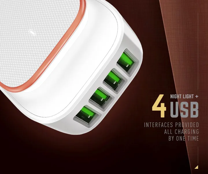 LDNIO%20A4405%20LED%20Touch%20Lamp%20Universal%204%20USB%20Ports%204.4A%20Auto%20ID%20Fast%20Charger%20Adapter%20with%20USB%20Data%20Cable%20For%20Smartphone%20White%20-%20Image%207