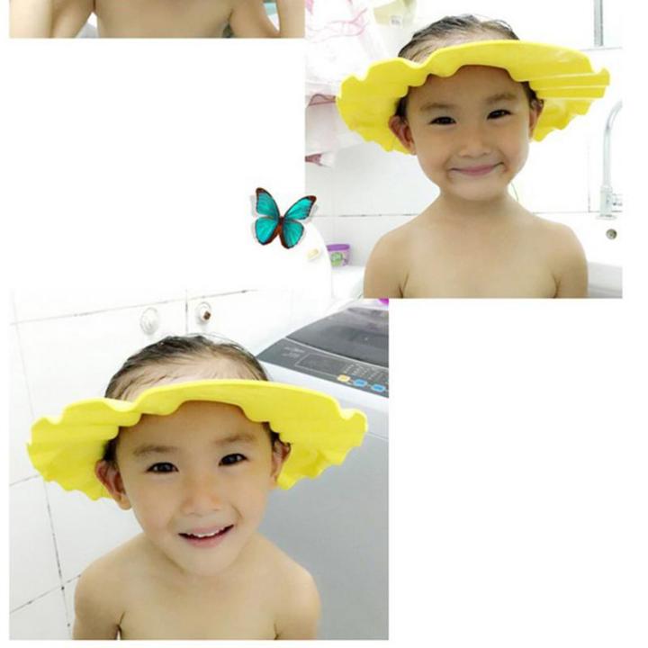 Baby%20Kids%20Children%20Shampoo%20Bath%20Bathing%20Shower%20Cap%20Hat%20Wash%20Hair%20Shield%20To%20Prevent%20The%20Shampoo%20Water%20Touches%20The%20Baby's%20Face%20-%20Image%202