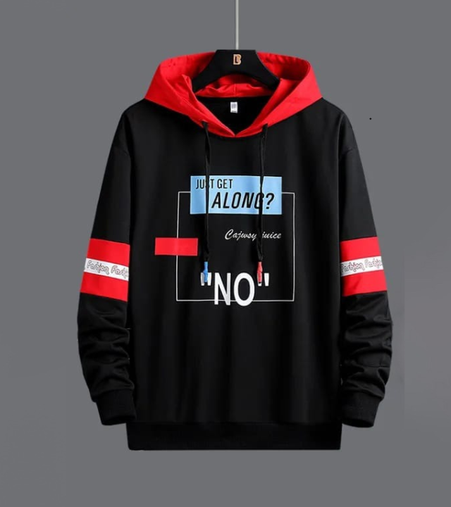 Men's Spring and Autumn Hooded Long Sleeve T-Shirt Loose