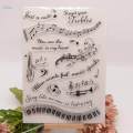 Clear Stamps Music Theme Letters Stamps for Party Supplies Album Journals. 