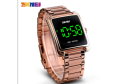 SKAMI SPORTS FASHION SIMPLE WATERPROOF DIGITAL WATCH LED WATCH STANILEES STEEL WATCH FOR MAN CASUAL LUMINOUS DISPLAY.