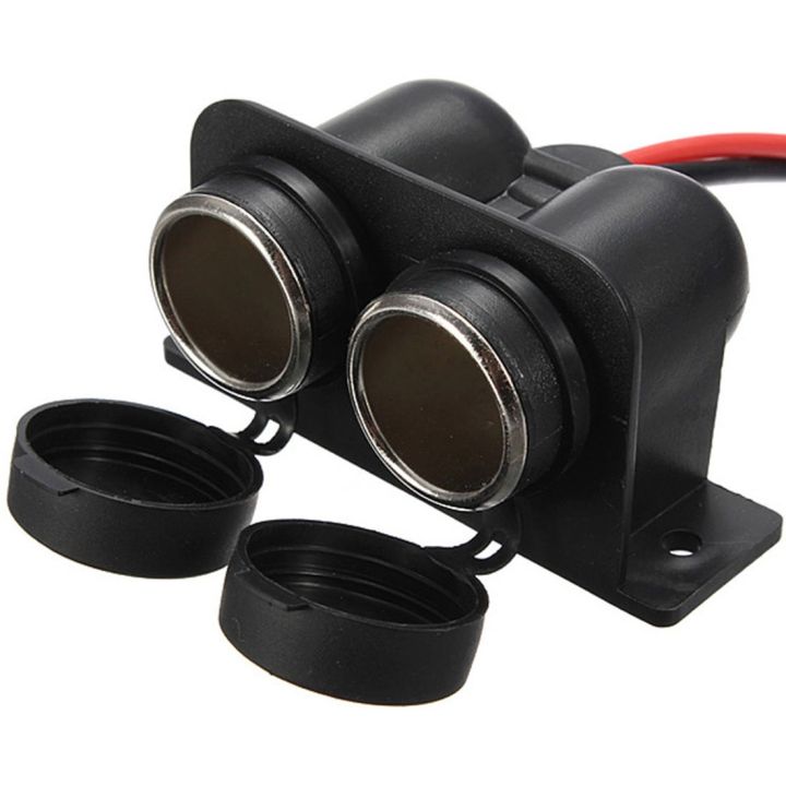 (New)Car%20Motorcycle%20ABS%20Dual%20Port%20Cigar%20Socket%20Adaptor%20-%20Image%202