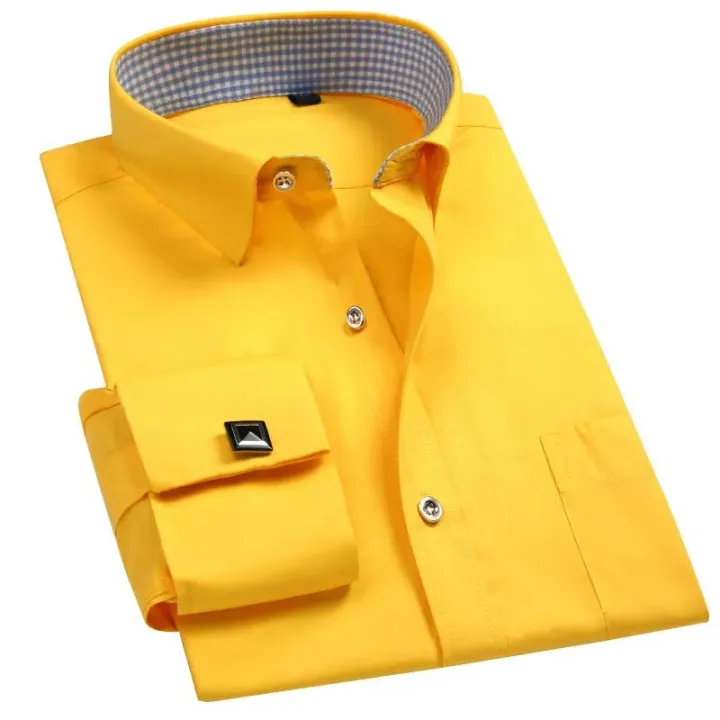 Quality%20Men's%20Classic%20French%20Cuff%20Formal%20Party%20Wedding%20Dress%20Shirts%20White%20Long%20Sleeve%20No%20Pocket%20Tuxedo%20Male%20Shirt%20with%20Cufflinks%20-%20Image%205