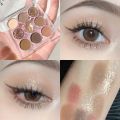 DIKALU 9 Colors Makeup Party Eyeshadow Pallete Shiny Purple Eye Shadow Palette Brown Shimmer Glitter Matte Shades Neon Pigments Loser Lione. 