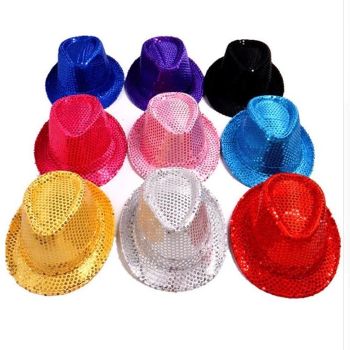 Fashion%20Boy%20Girl%20Men%20Woman%20Sequin%20Hat%20Bow%20Tie%20Gloves%20Cowboy%20Birthday%20Party%20Cap%20Jazz%20Dance%20Show%20Props%20Costume%20Carnival%20Decoration%20-%20Image%204