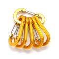 6pcs Carabiner Travel Hooks, Camping Equipment, Alloy Aluminum Survival Mountaineering Climbing Hook, Outdoor Carabiner for Keys.