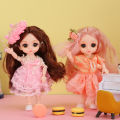 17cm Doll Tongle Barbie Doll Girl Toy Set Simulation Princess Dress Up Toy Birthday Gift. 