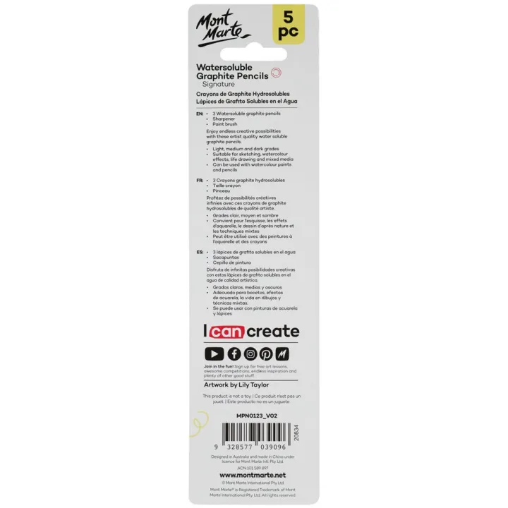 Mont%20Marte%20Watersoluble%20Graphite%20Pencil%20Set%205pc%20-%20Image%202