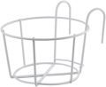 Iron Hanging 8 Inchi Flower Pot Holder Balcony Flower Pot Holder Round Metal Planter for Indoor Outdoor Garden Patio Fence. 