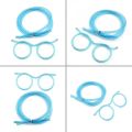 Funny Glasses Straws Reusable Creative Flexible DIY Eyeglasses Drinking Tube Straws. 