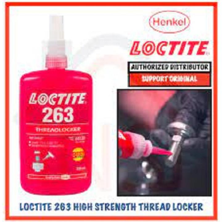 LOCTITE 263 Threadlocker for Automotive: High-Strength, Oil Tolerant, High-Temperature, Fluorescent, Anaerobic, Heavy Duty Applications