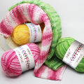 Three-strand multi-color gradient wool, milk cotton, hand-knitted, medium coarse color, baby wool, baby sweater, foreign trade line.