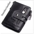 Jeep Black Leather wallet For Men. 