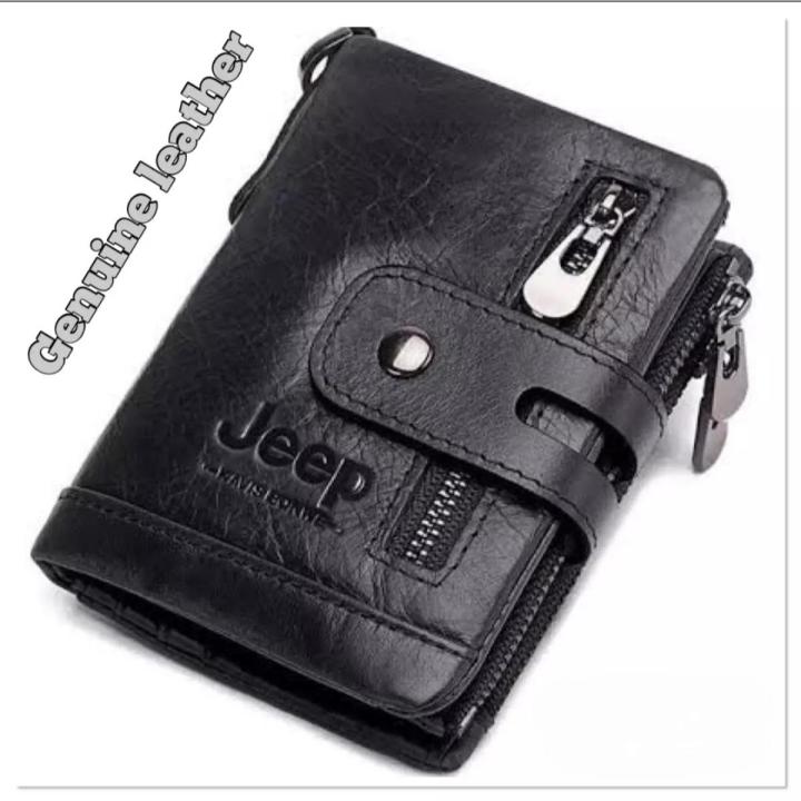 Jeep Black Leather wallet For Men