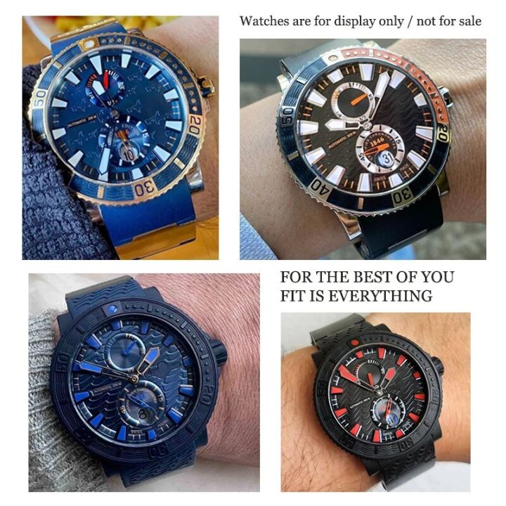 Natural%20Silicone%20Rubber%20Watchband%20for%20Ulysse%20Nardin%20263%20DIVER%20Curved%20End%20Black%20Blue%2022mm%20Waterproof%20Watch%20Strap%20Bracelets%20Tools%20-%20Image%204
