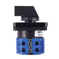 8 Terminals 5 Positions Master Control Rotary Cam Switch Black+Blue. 