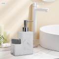 350ml Dish Soap Dispenser Pump Bottle Organizer Holder with Storage Compartment Marble Surface Refillable for. 