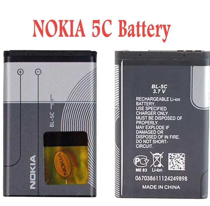 For Nokia BL-5C Battery for Nokia 1208 1020 MAh Original Battery