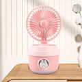 Light spray, small fan, USB charging, three levels of wind angle, adjustable wind angle, summer student dormitory desktop cooling fan.