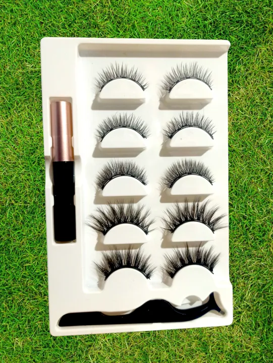 Nature%20Nation%205D%20Magnetic%205%20Pairs/Set%20Eyelashes%20and%20Eyeliner%20Kit%20-%20Image%202