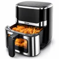 Disnie DAF-6.5L-V2 Healthy Air Fryer, 6.5L Large Capacity, 1500W, Digital Touch Screen, Inverter Technology, 360° Air Circulation, Oil-Free Crispy Fries.