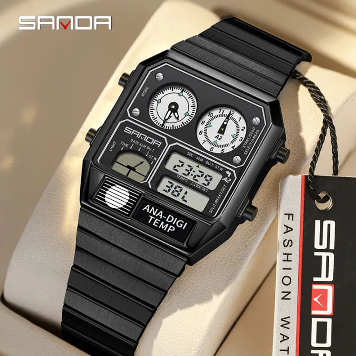 Sanda%20Retro%20Trendy%20Punk%20Dual%20Display%20Luminous%20Waterproof%20Electronic%20Quartz%20Men's%20Watch%20SD3192-3%20-%20Image%205