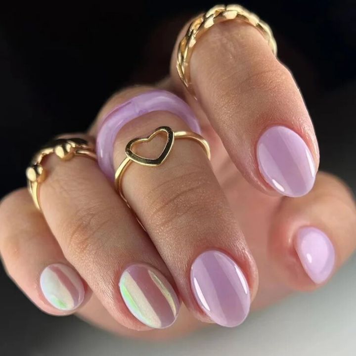 24pcs%20Oval%20Round%20False%20Nails%20Short%20French%20Purple%20Butterfly%20Nails%20Full%20Cover%20Nail%20Tips%20Press%20on%20Nails%20faux%20fingernail%20-%20Image%204