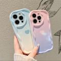 Gradient Love Heart Phone Case for OPPO Realme 11 10 4G 5 6 7 Pro 8 7i GT 3 Reno 8T 5G 7Z 8Z A57 A77 5G Wave Edge Soft Cover.