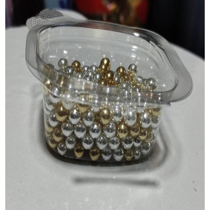 Multi Silver + Golden Pearls / Sprinkle / Cake Decoration / Sugar Ball - 25gm